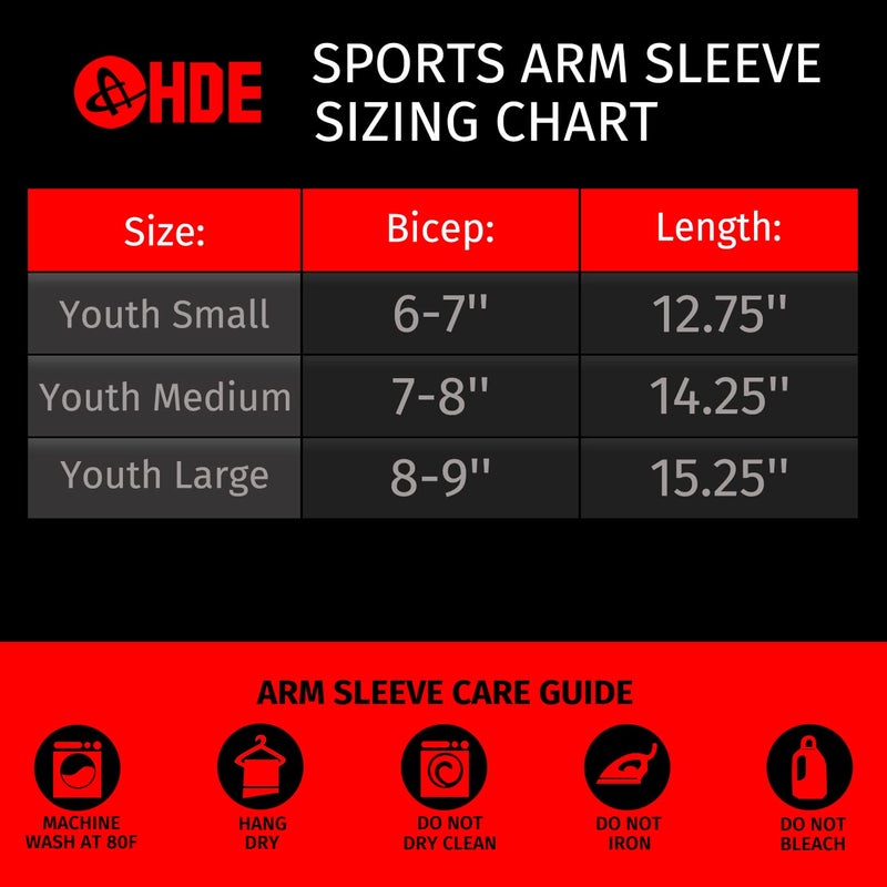 HDE Arm Compression Sleeves for Kids Basketball Shooting Sleeve Youth Sports Cooling Sun Protection Football Baseball 1 Pair Red Digital Camo - YM - Image 5